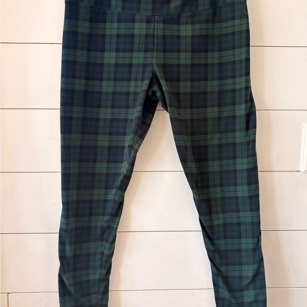 J. Crew Plaid Leggings in Green, Navy, Black